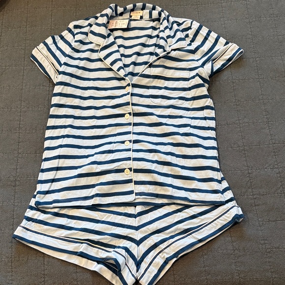 J. Crew Other - NWT J. Crew Striped Blue Striped Pajama Set